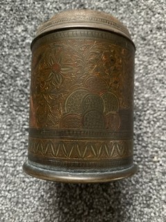 Vintage Bronze Brass Tobacco Cigarette Storage Ashtray Pot