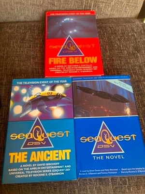 SeaQuest DSV Complete Hardback Novel Set x3 The Novel Fire Below The Ancient