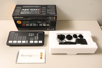 Blackmagic Atem Mini HDMI Live Stream Switcher Video Production with Box