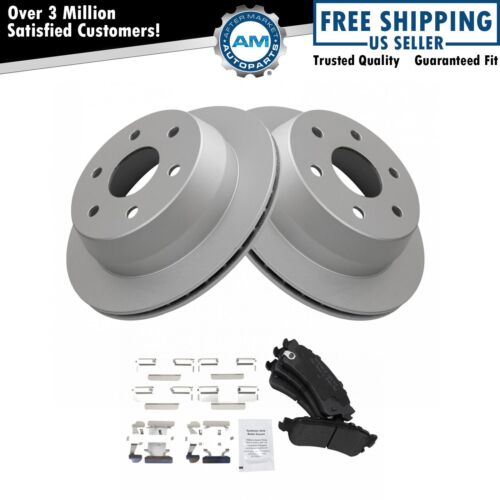 Rear Metallic Brake Pads & G-Coated Rotors Kit for GM Truck New - Picture 1 of 5