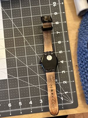 Swatch Irony Noho Time YVB400 Chronograph Leather Black gold
