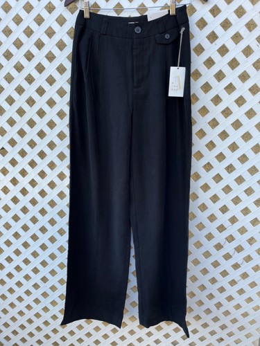 A New Day Women's High Waist & Wide Leg Black Casual Dress Pleated Pants 2
