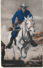 The Lone Ranger Arcade Card 1930s Cowboy and Silver NOT a Post Card