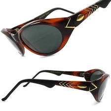 Classic Vintage 80s Old Fashioned Party Costume Womens Brown Oval Sunglasses