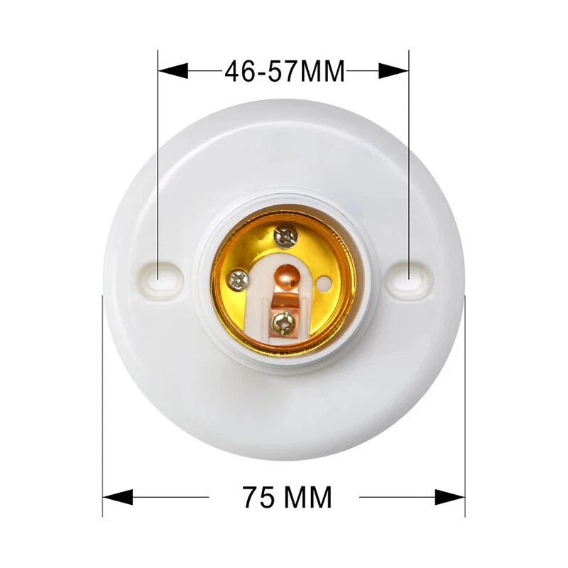 1-10pcs X E27 Screw Cap Socket Light Bulb Holder Fitting Light Lamp Stand/Base - Image 3 of 4