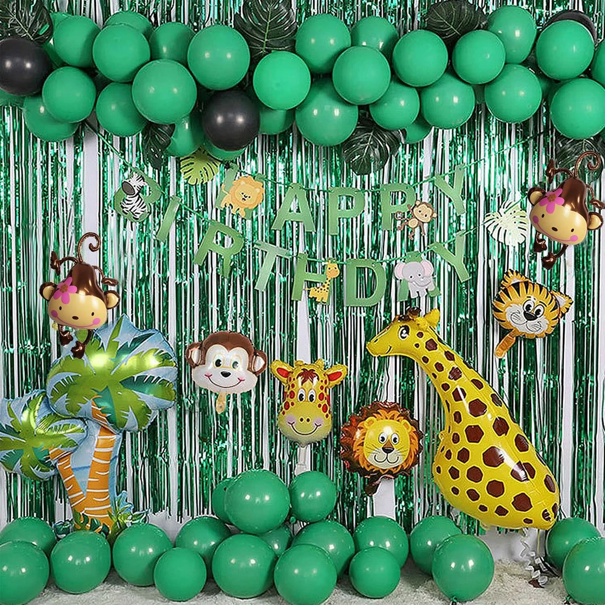 Jungle Theme Party Decoration 72pcs For