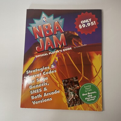 NBA JAM OFFICIAL PLAYERS GUIDE STRATEGY COREY SANDLER SECRET CODES SEGA GENESIS