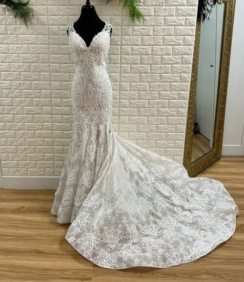 Wedding dress with buttons all the way down cheap