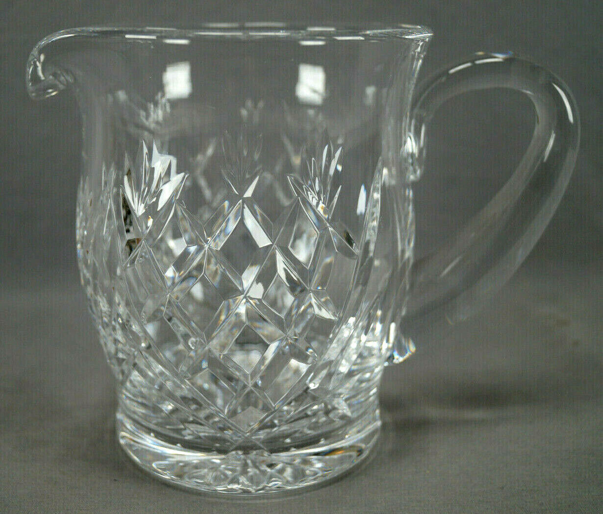 Signed Waterford Donegal Pattern Clear Cut Crystal 6 Inch Tall Pitcher
