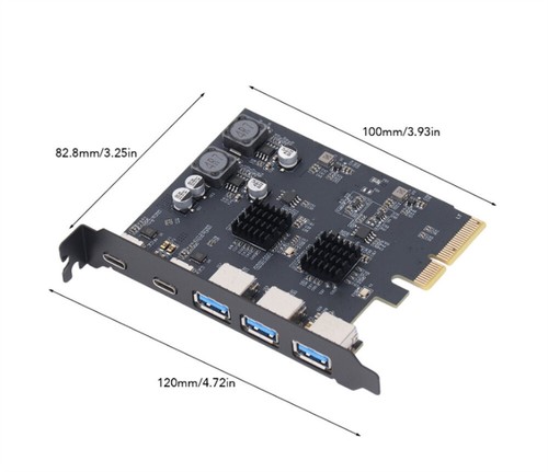 With 3 Type A and 2 Type C Port for Computer Motherboard Expansion Card - Photo 8/10