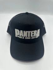 Pantera World Tour 2023 Logo Adult Adjustable Black Snapback Cap Hat One Size