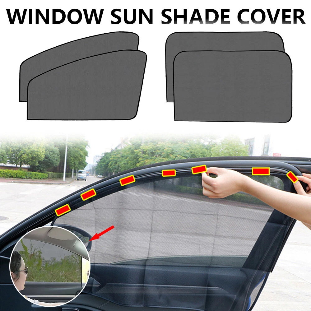 4x Magnetic Car Side Window Sun Shade Cover Front Rear Baby