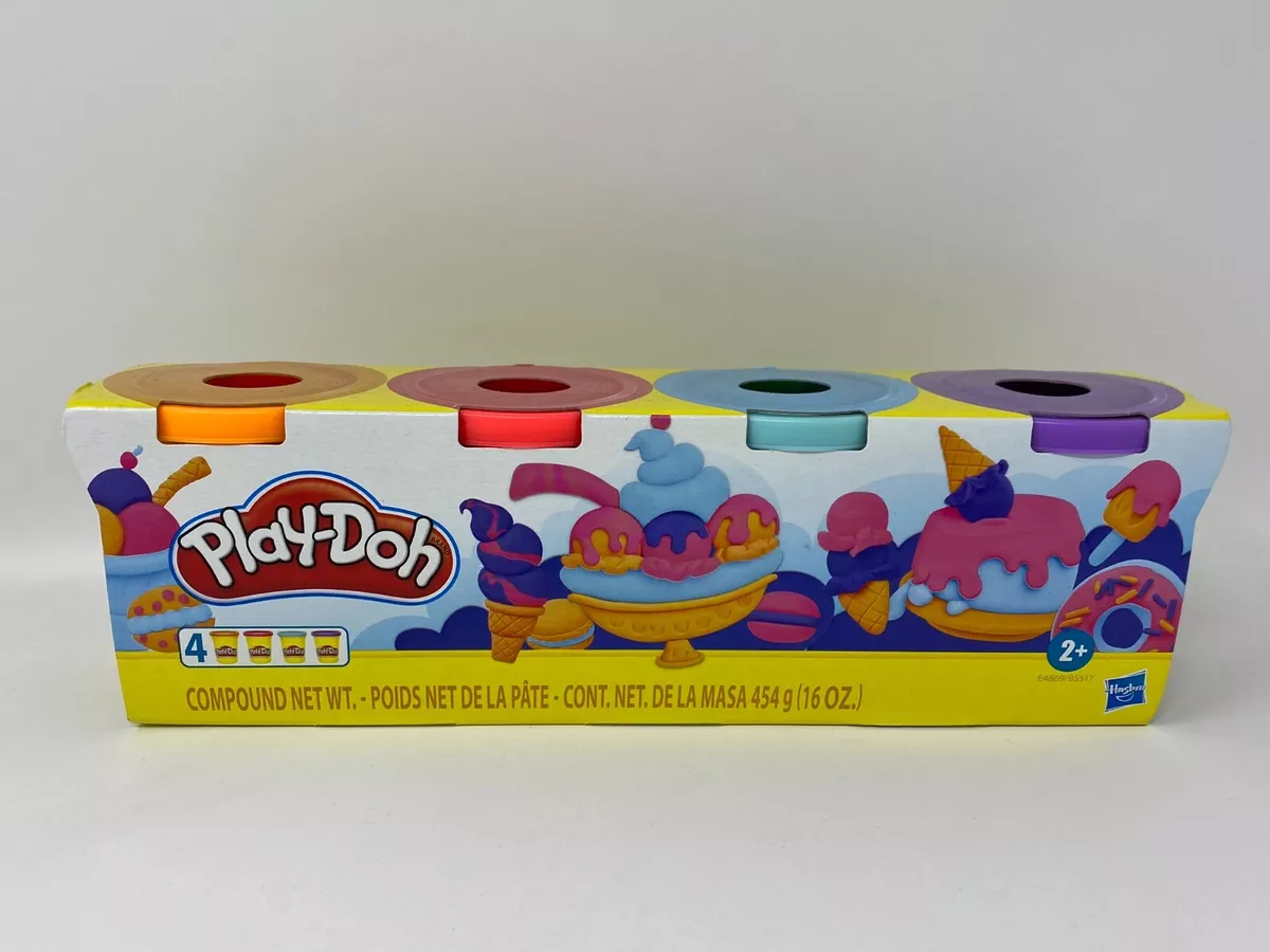 Play-Doh Classic Color 4 Pack, NEW, SEALED, Red, Yellow, White, Blue