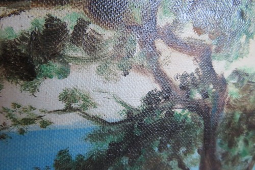 Antique Framed Lakeside View *VIDEO* Still Life MT Painting Wooden Frame 12"×16" - Picture 9 of 20