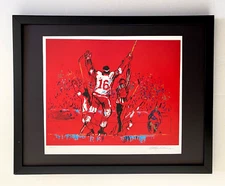LeRoy Neiman " Hockey " Signed Pop Art Mounted and Framed