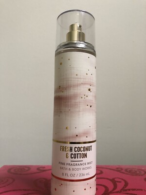 Bath & Body Works FRESH COCONUT & COTTON Fragrance Spray 8 oz RARE Discontinued