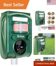 Solar Animal Repellent - Ultrasonic Pest Repeller with Motion Detection