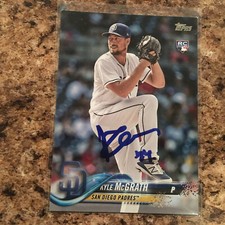 Kyle McGrath Signed 2018 Topps Auto Rc San Diego Padres
