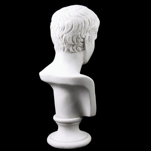 EMPEROR AUGUSTUS CAESAR MARBLE BUST / SCULPTURE - MADE IN ENGLAND 8" - Picture 3 of 3