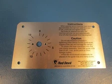 RED DEVIL 9781049 15 MINUTE DIAL TIMER PLATE, fits a Red Devil 5782184 Timer