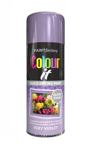 Very Violet Aerosol Spray Paint All-Purpose Gloss Wood Metal Spray 400ml - Picture 2 of 2