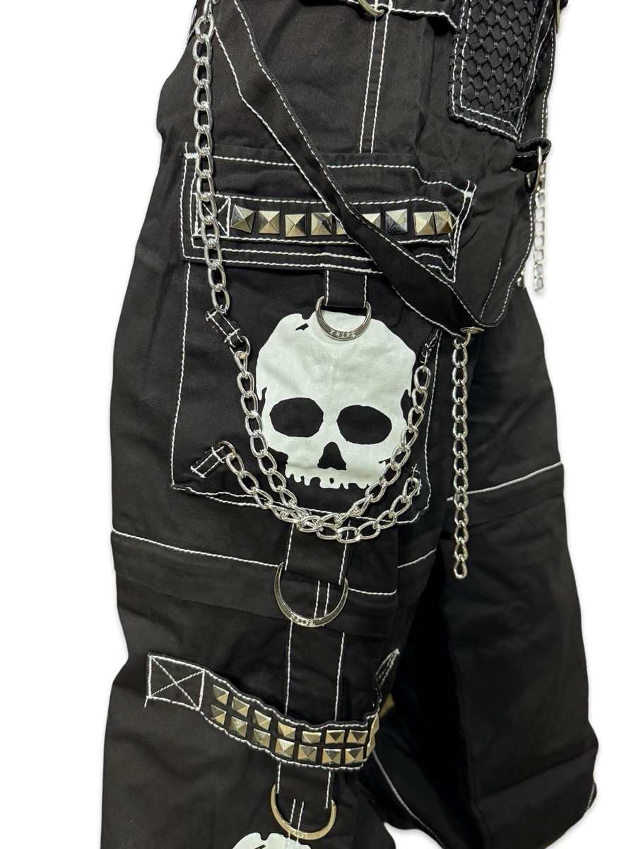Tripp NYC Goth Skate Grunge Straps Baggy Bondage y2k Skull Pants