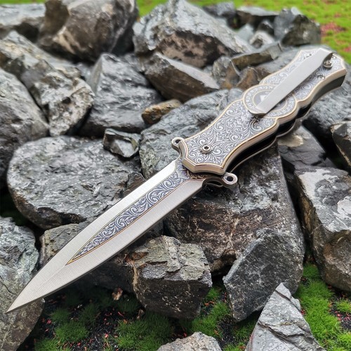 Silver Exquisite Fashion Stainless Steel Portable Rescue Sharp Folding Knife EDC - Picture 4 of 6