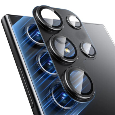 2× Metal Camera Lens Glass Protector For Samsung Galaxy S24 S23 Ultra Plus Cover