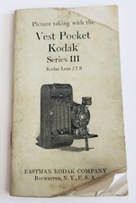 1926 VEST POCKET KODAK CAMERA MANUAL SERIES 2 KODAR LENS ORIGINAL ANTIQUE BOOK