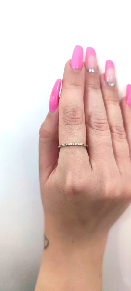 Anello Veretta Girodito Oro in argento 925 rodiato - Rainbow Collection - Immagine 3 di 4