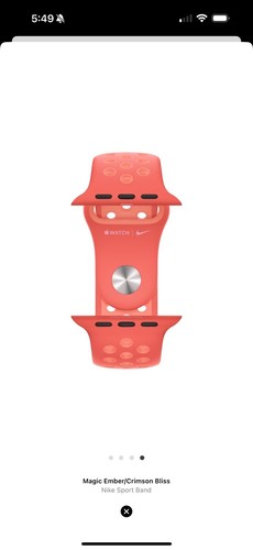 Apple Watch Nike Sport Band 41mm (38/40) OEM Magic Ember Crimson Bliss S/M Używany - Zdjęcie 9 z 9