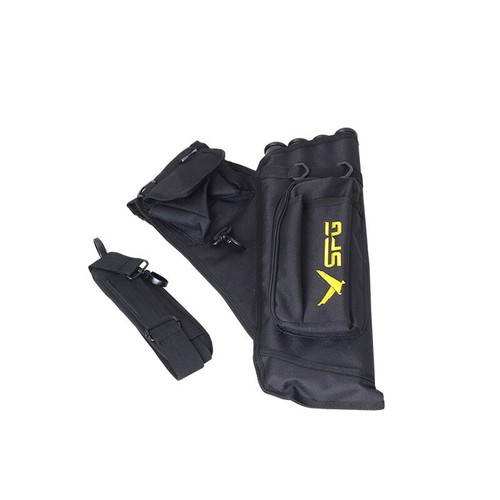 Hunting Archery 4 Tubes Arrow Hip Quiver Adjustable Belt Waist Bag Case Training - Picture 8 of 15