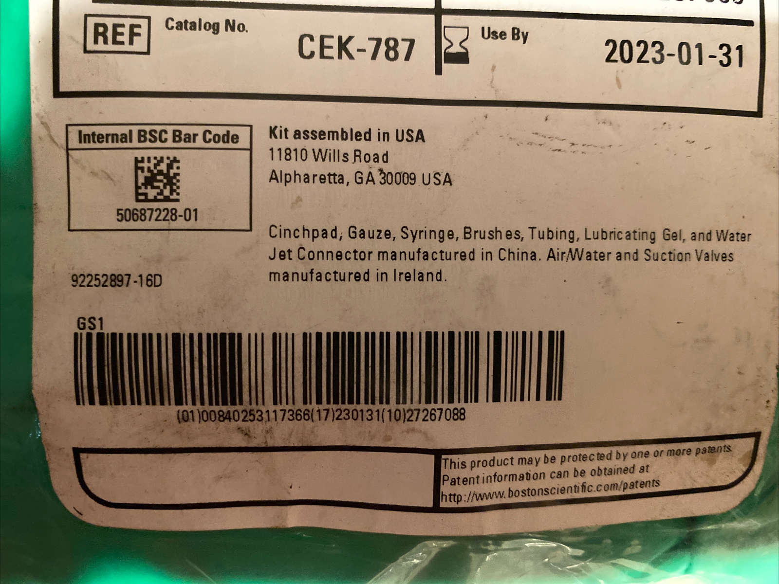 BOSTON SCIENTIFIC COMPLIANCE ENDOKIT Exp. 20230131 eBay