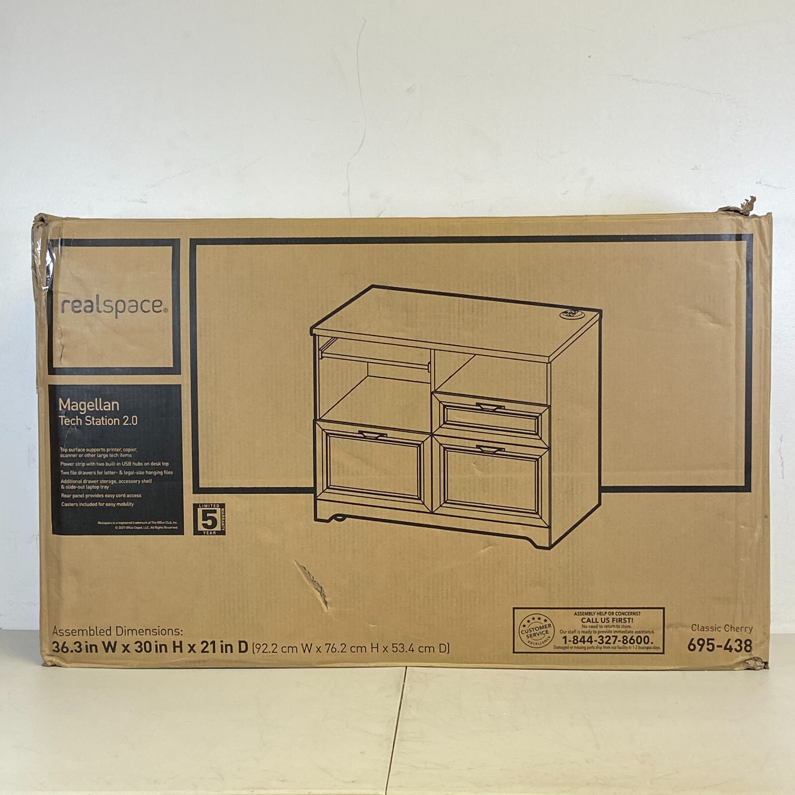 Realspace Magellan 30"Hx36"Wx21"D Desk Printer Stand SHOF2240G Classic Cherry eBay