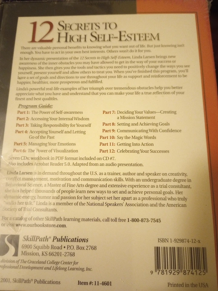 FastShipping🇺🇸  12 Secrets to High Self-Esteem by Linda Larsen 6 CDs New 27 - Image 2 of 2