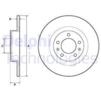 Delphi 2X Bremsscheibe Hinten Ø290 Mm Lackiert Beschichtet FüR Peugeot 508 SW I