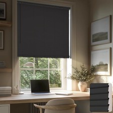 Room Darkening Vinyl Mini Blinds Cordless No Drill 38.5x50in for Bedroom