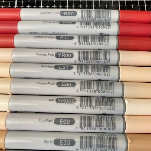 Copic Ciao Marcatori Set di 17 Nuovi Grigio Rosso Viola, Verde Toni Pelle - Foto 5 di 5