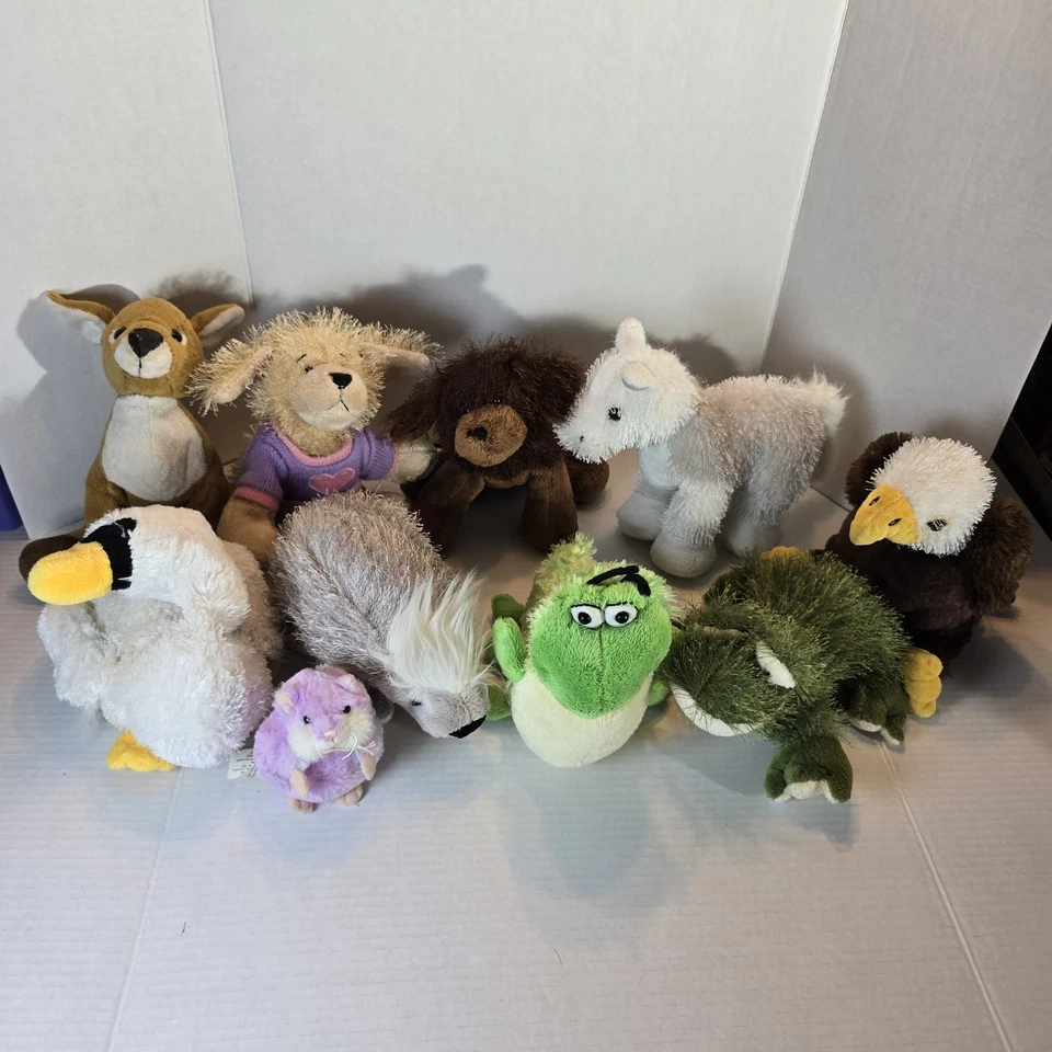 Webkinz Lil Kinz Lot Of 10 No Codes Plush Only Frog, Duck, Deer, Eagle Etc - Image 2 of 4