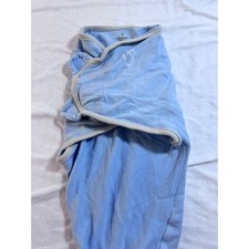 SwaddleMe Original Swaddle Adjustable Infant Wrap Blue Cotton Size SM/MED