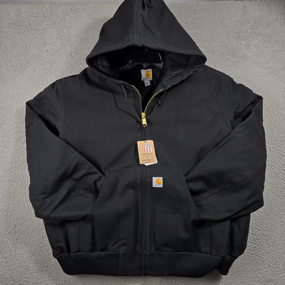 CARHARTT Insulated Jacket Mens 2XL Black Outdoor Hooded Heavyweight Hunting NWT
