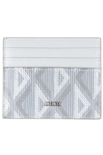 PORTE CARTE CHRISTIAN DIOR CUIR GRIS