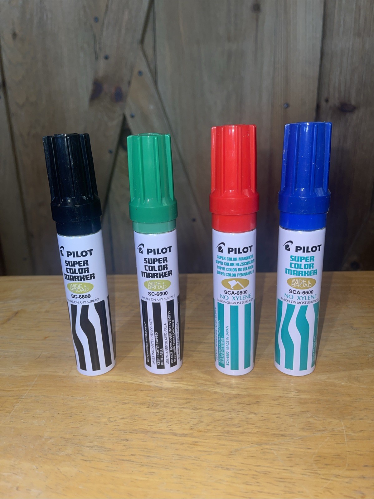 Black Blue Red and Green Pilot Jumbo Refillable Permanent Super Color Marker