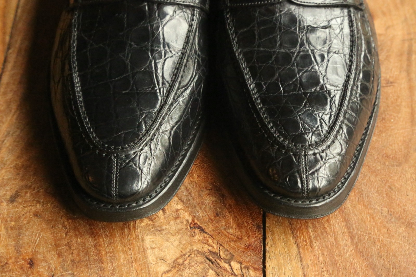Bally Black Alligator Shoes Penny Loafers Mens UK 9 US 10 EU 43 RRP £4,800 image 8