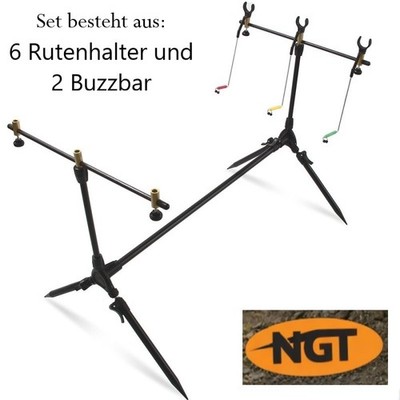 NEU NGT Rod Pod Session Rutenständer für Camping Zelten Fischen Outdoor Survival