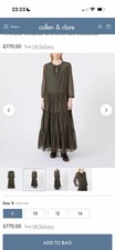 Max Mara Silk Blend Dress 16 New Navy Colour For Sale£700