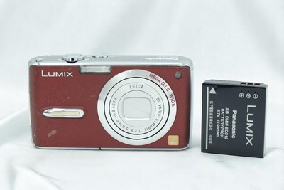 Excellent] Panasonic LUMIX DMC-FX07 7.2MP Red Compact Digital