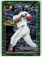 2026 Topps #T91-9 Vladimir Guerrero Jr. 1991 Topps 35th  Green Crackle Foil /99