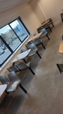 4-Seater Canteen Table Units - Heavy Duty Fixed Seating - Office/School/Canteen