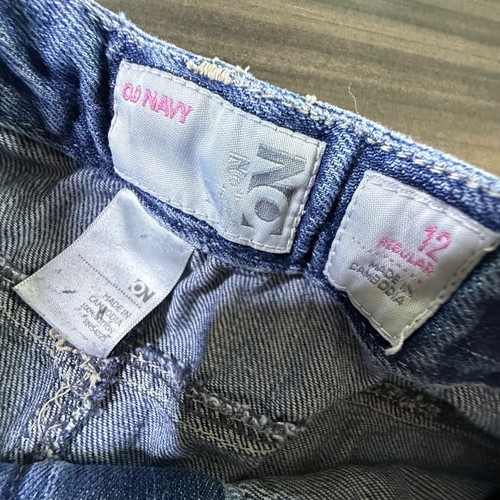 Old Navy Denim Jean Skirt Girls Size 12 Blue Maxi Long Y2K Retro - Picture 4 of 4